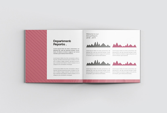 Red Square Annual Report in Brochure Templates - product preview 7