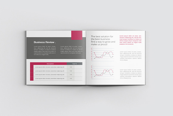 Red Square Annual Report in Brochure Templates - product preview 9