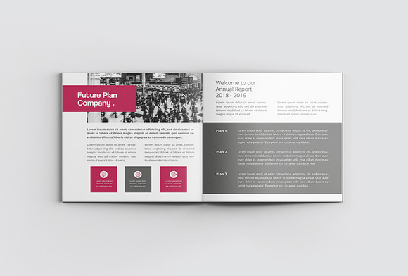Red Square Annual Report in Brochure Templates - product preview 10