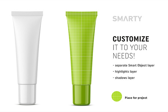 Cosmetic tube mockup in Product Mockups - product preview 1