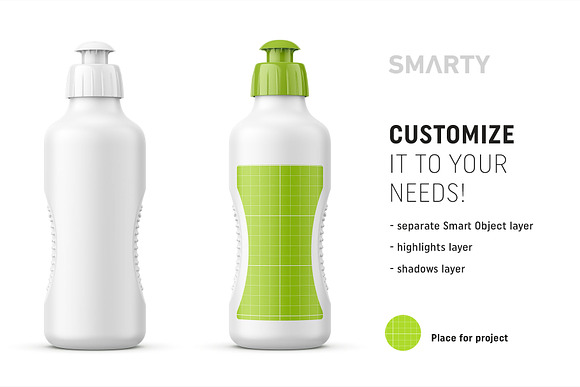 Dish wash bottle mockup in Product Mockups - product preview 1