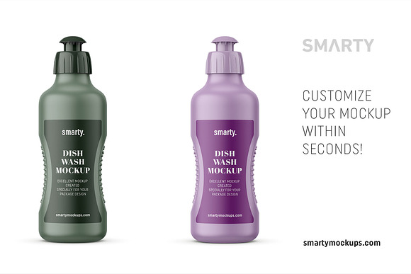 Dish wash bottle mockup in Product Mockups - product preview 2