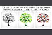 Vector Speech Bubble Trees