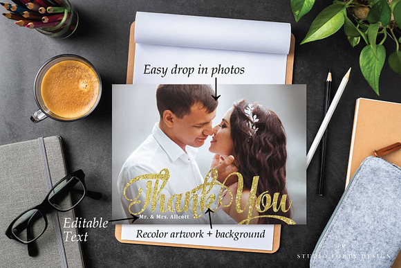 Glamorous Thank You TY105 in Wedding Templates - product preview 2