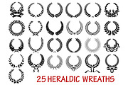 Laurel wreath heraldic set