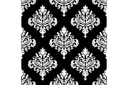Retro white damask seamless pattern