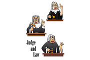 Cartoon judge characters
