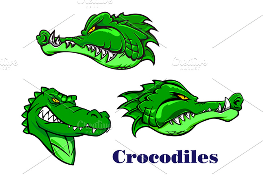 Cartoon crocodile and alligators cha in Graphics - product preview 8