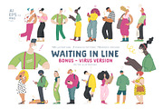 Waiting in line (vector)