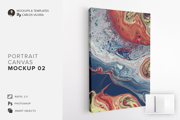 Portrait Canvas Ratio 2x3 Mockup 02 in Print Mockups - product preview 4