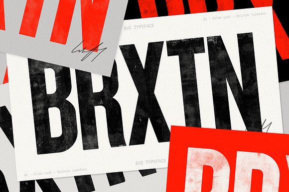 Brixton SVG - Handprinted Typefamily in Display Fonts - product preview 12