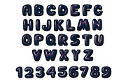 Black letters latex rubber lettering