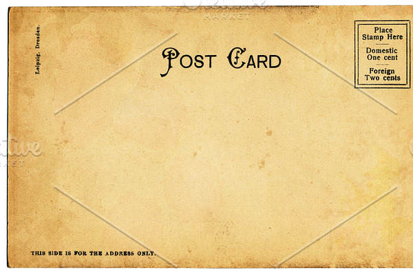 Vintage Postcard Backside