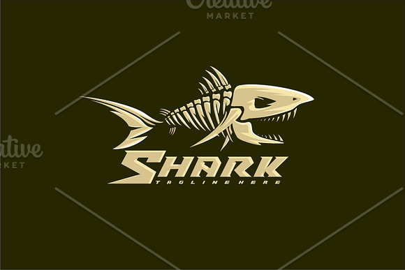 Skull Shark in Logo Templates - product preview 1