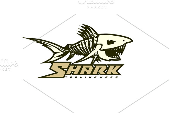 Skull Shark in Logo Templates - product preview 2