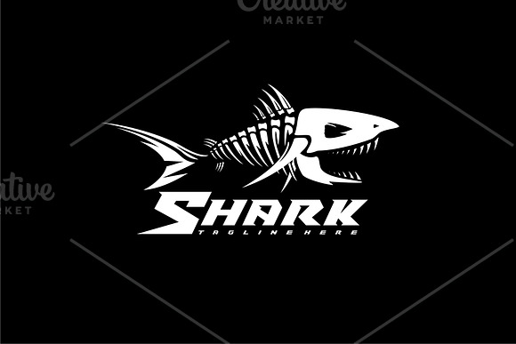 Skull Shark in Logo Templates - product preview 3