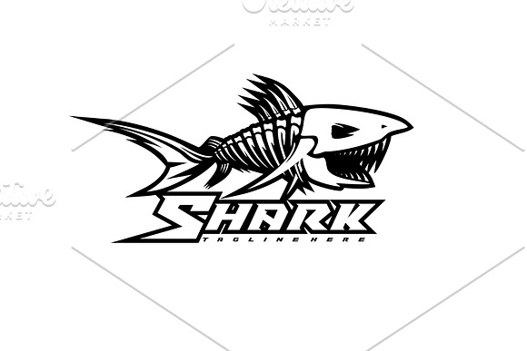 Skull Shark in Logo Templates - product preview 4