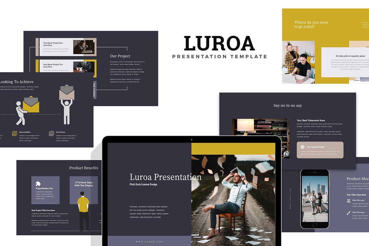 Luroa : Pitch Deck Powerpoint in PowerPoint Templates - product preview 8