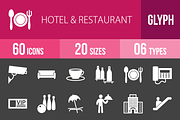 60 Hotel & Restaurant Glyph Inverted