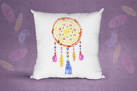 Boho watercolor cliparts in Illustrations - product preview 2
