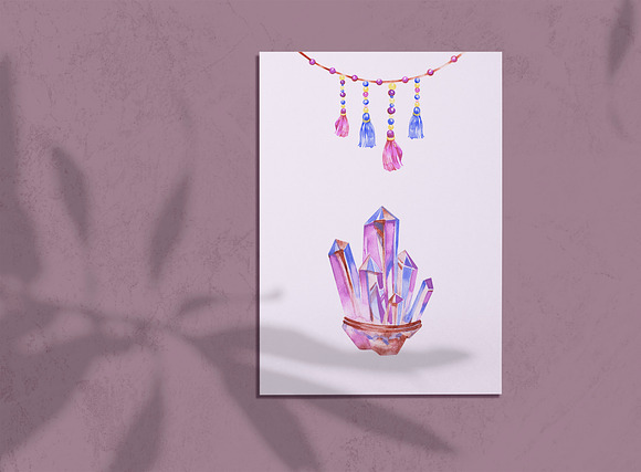 Boho watercolor cliparts in Illustrations - product preview 4