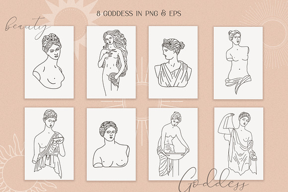 Goddess Beauty Collection in Illustrations - product preview 6