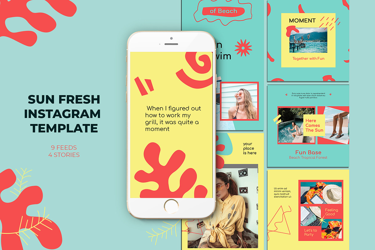 Sun Fresh Instagram Templates in Instagram Templates - product preview 8