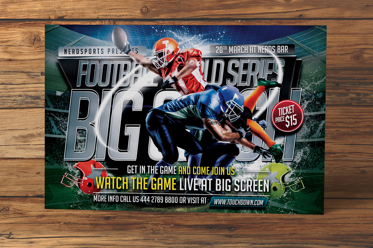 Big Clash Football Flyer in Flyer Templates - product preview 8