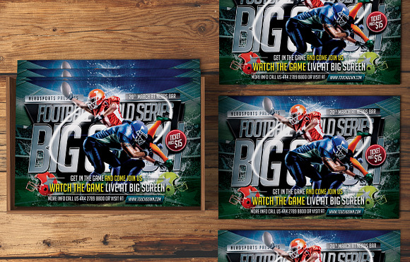 Big Clash Football Flyer in Flyer Templates - product preview 2