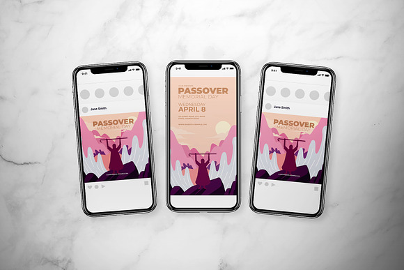 Passover Memorial Day Flyer Set in Flyer Templates - product preview 1