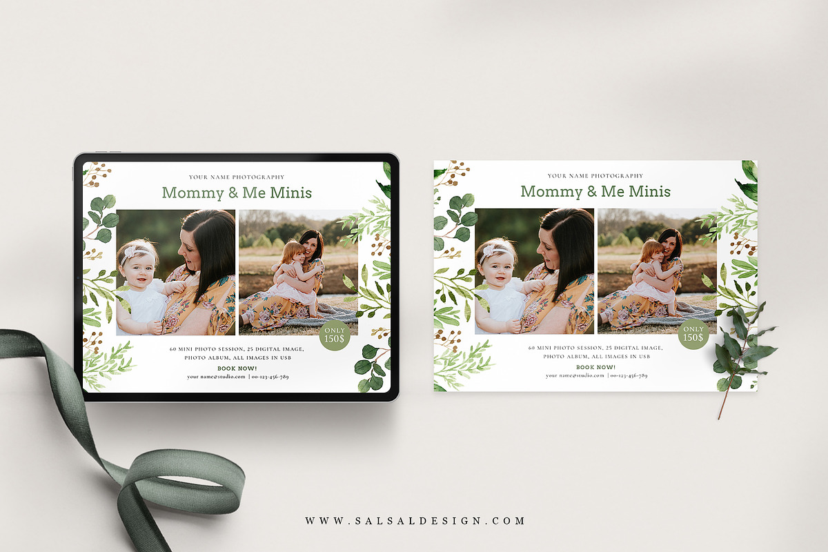 Mommy & Me Minis Session Mini078 in Card Templates - product preview 8