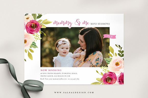 Mommy & Me Minis Session Mini076 in Card Templates - product preview 2