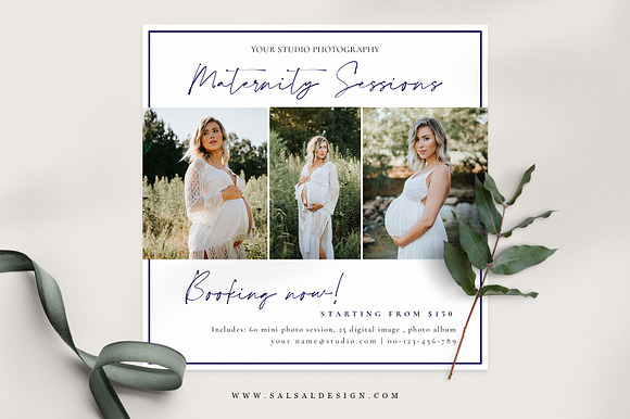 Maternity Session Template Mini080 in Card Templates - product preview 1