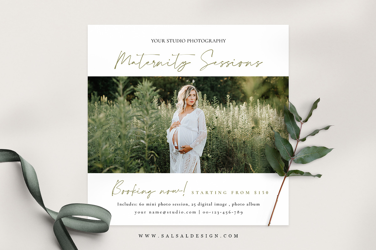 Maternity Session Template Mini081 in Card Templates - product preview 8