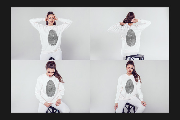 Sweatshirt Mock-Up Set in Mockup Templates - product preview 4