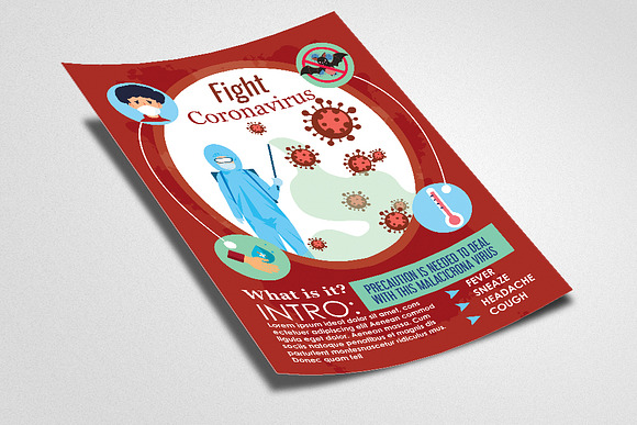 Fight With Corona virus Flyer in Flyer Templates - product preview 1
