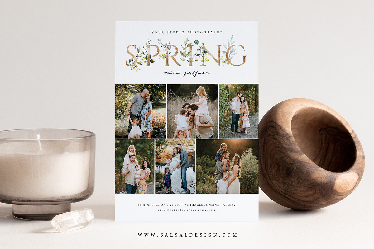 Spring Mini Session Template Mini087 in Card Templates - product preview 8