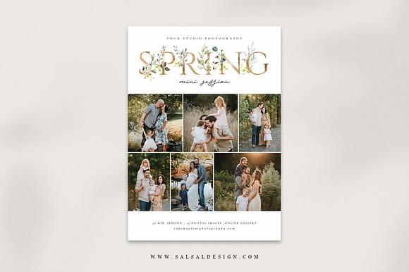 Spring Mini Session Template Mini087 in Card Templates - product preview 1