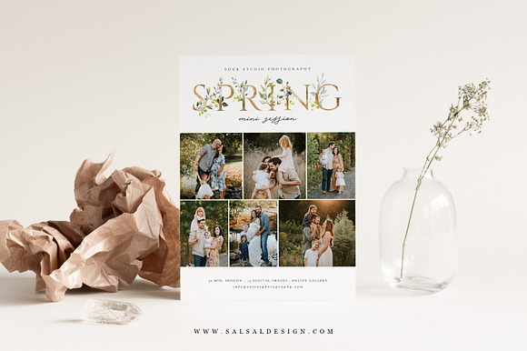 Spring Mini Session Template Mini087 in Card Templates - product preview 2