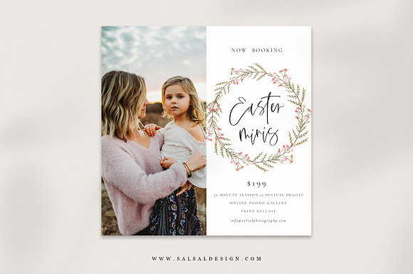 Easter Mini Session Template mini090 in Card Templates - product preview 1