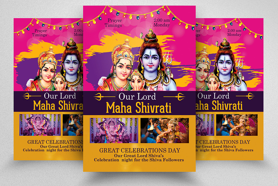 Shivrati Hindu Event Flyer/Poster in Flyer Templates - product preview 8