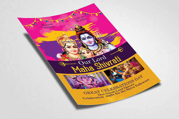 Shivrati Hindu Event Flyer/Poster in Flyer Templates - product preview 1