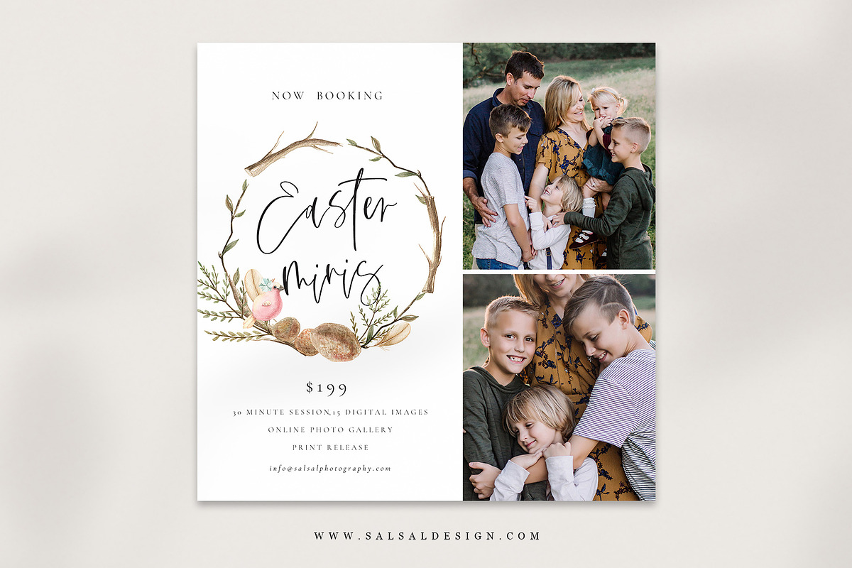 Easter Mini Session Template mini091 in Card Templates - product preview 8