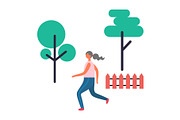 Running Woman, Jogger in Park