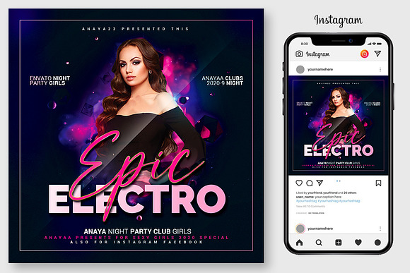 3 Sexy Ladies Tropìcal Night Flyers in Flyer Templates - product preview 2