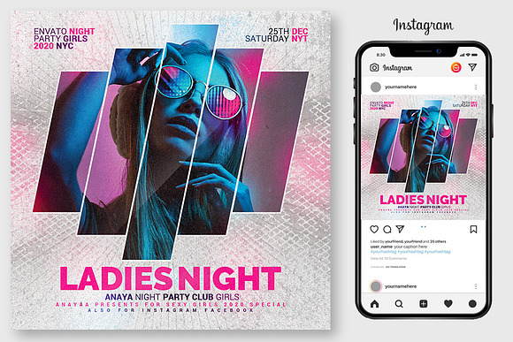 3 Sexy Ladies Party Flyers Bundle in Flyer Templates - product preview 1
