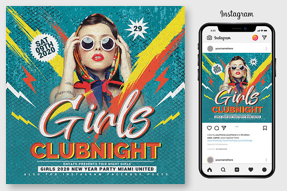3 Sexy Ladies Party Flyers Bundle in Flyer Templates - product preview 2