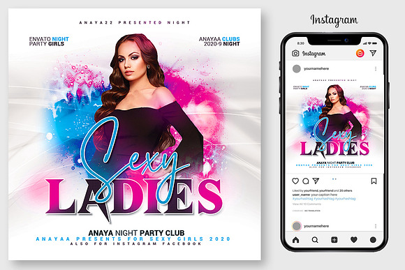 3 Sensual Night Flyers Bundle in Flyer Templates - product preview 2