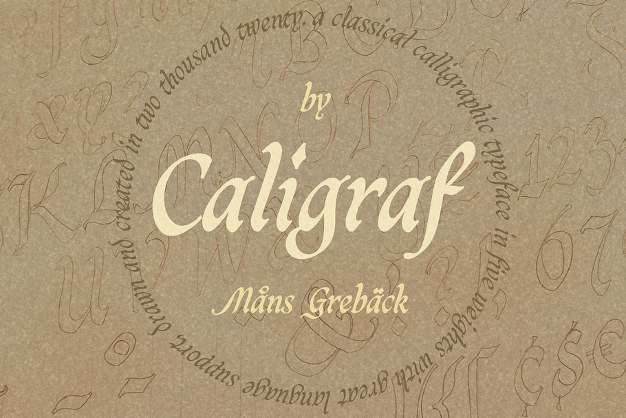 Caligraf - 5 Weights Script Typeface