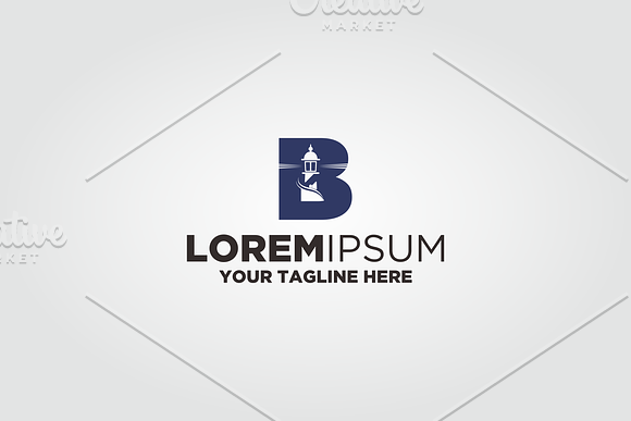 Letter B Lighthouse Logo in Logo Templates - product preview 2